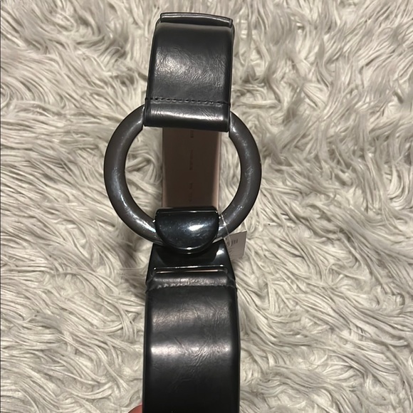 Chico's Elegant Black Belt with Shiny Silver Buckle - Picture 3 of 9